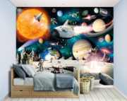 Space Adventure Wall Mural Bedroom Scene – 46511